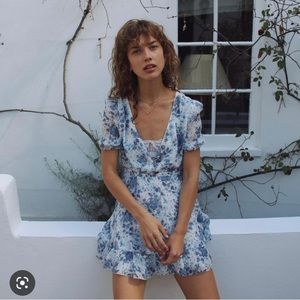 The Kooples Ecru Silk Dress in Jazz Flowers print - Size 3